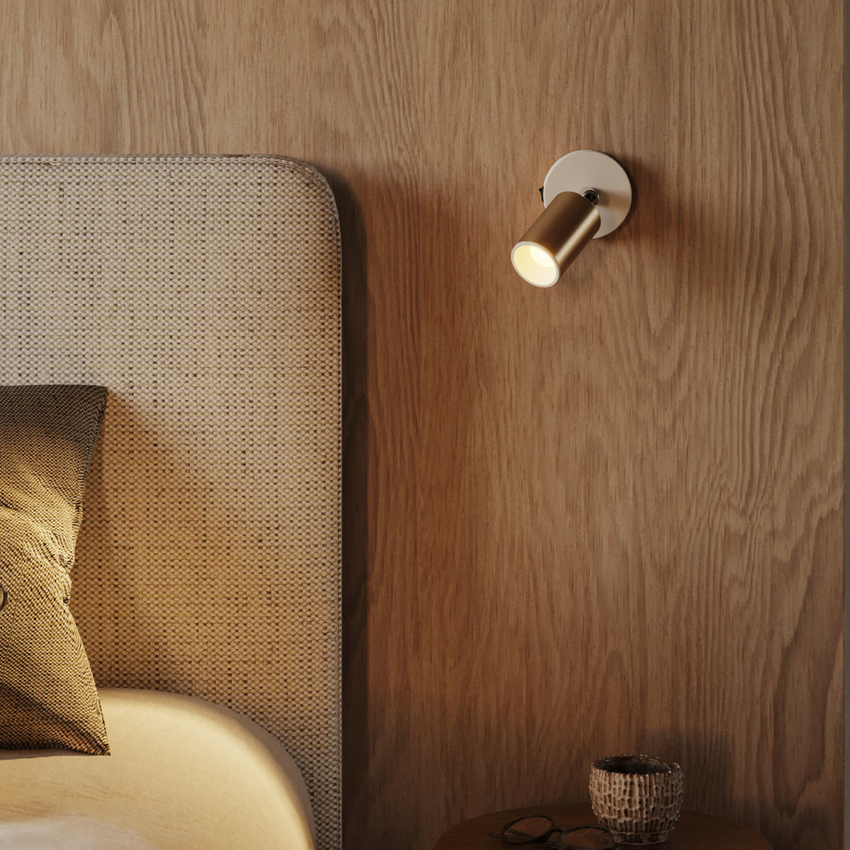 Faretto GU10 Spotlight LED Bispot - Bronzo satinato / Bianco opaco