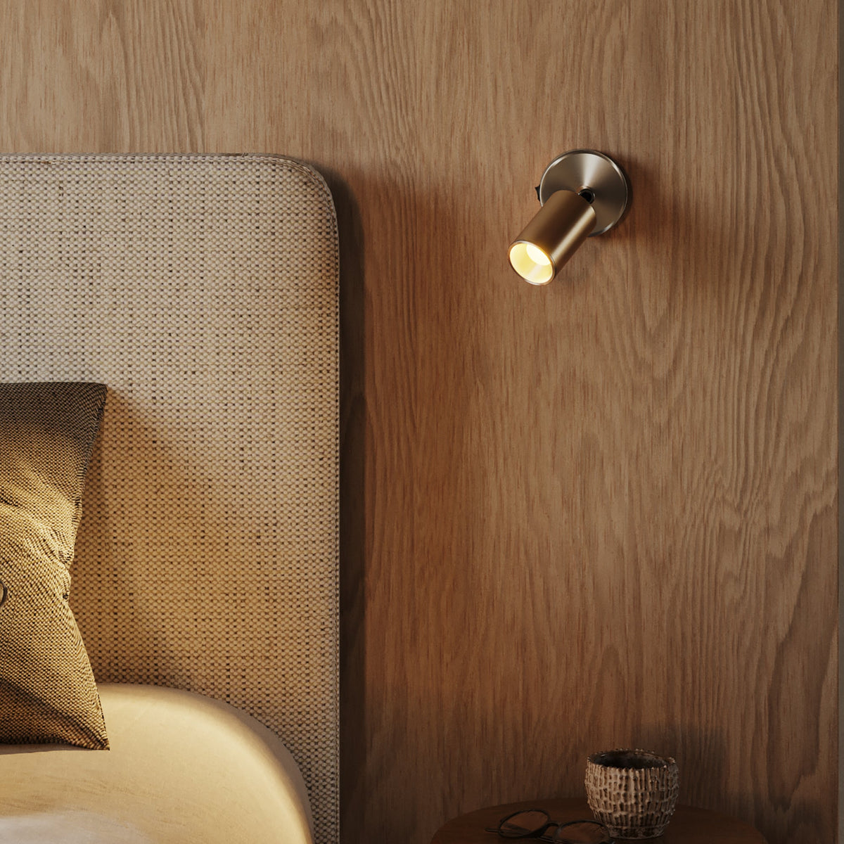 Faretto GU10 Spotlight LED Bispot - Bronzo satinato / Titanio satinato
