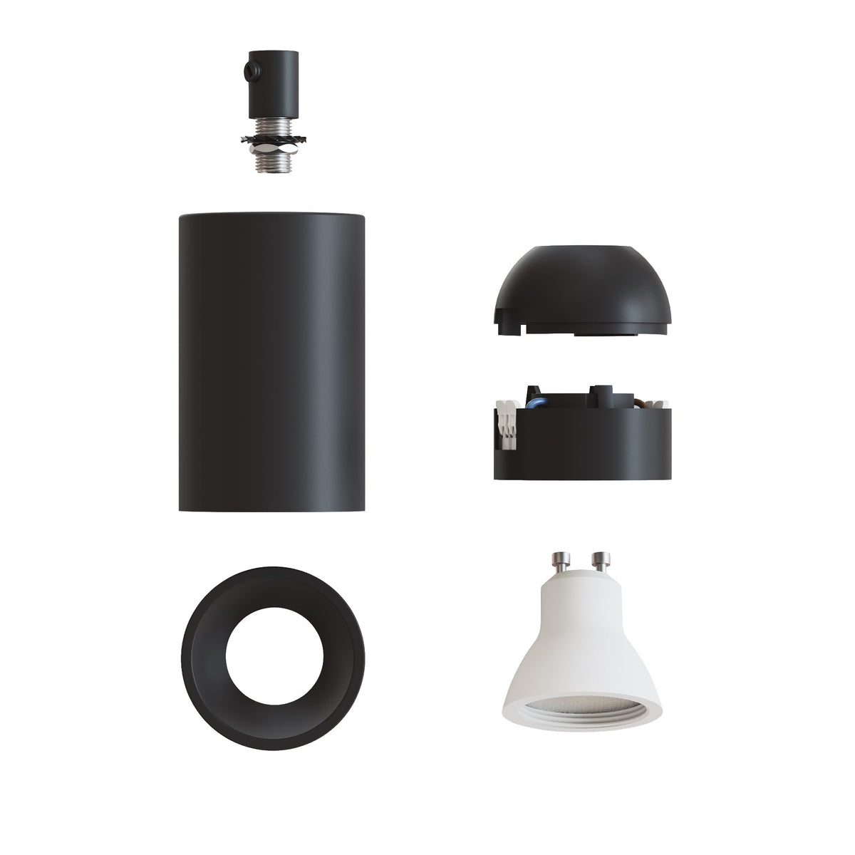 Faretto GU10 Spotlight LED Bispot - Nero - Creative Cables