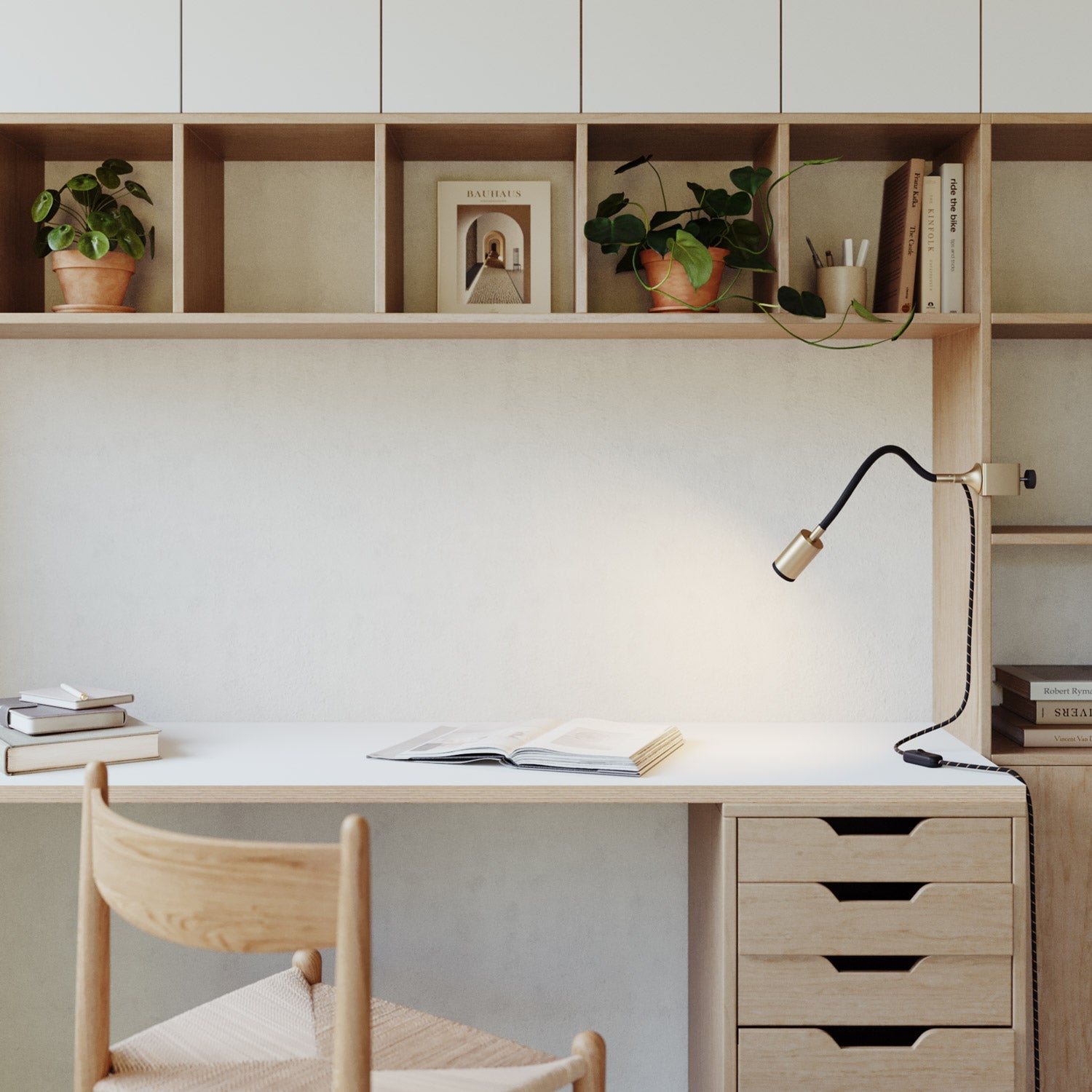 Faretto snodabile MAG-Y con pinza e spina UK - Bronzo satinato