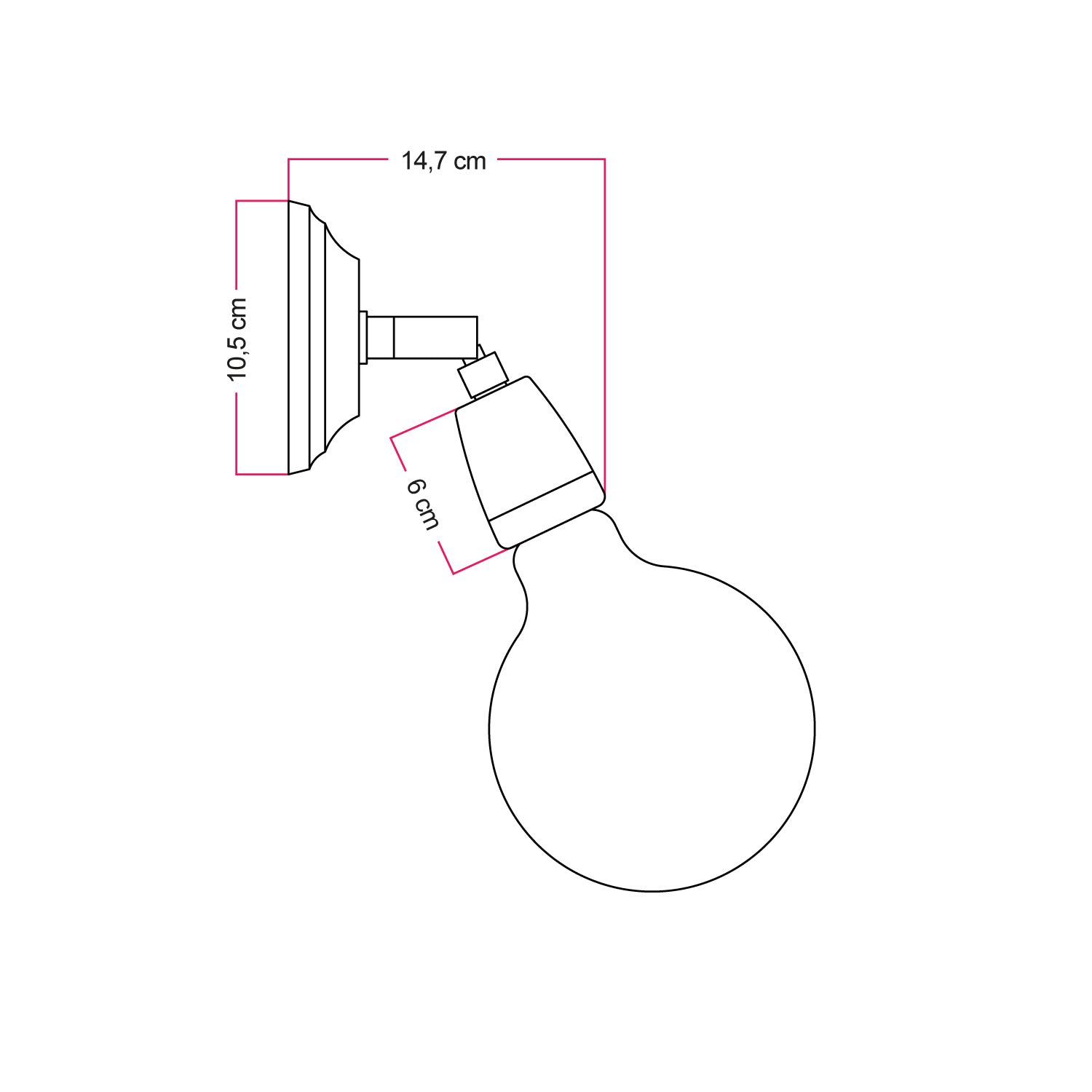 Fermaluce 90° Color, il punto luce orientabile in porcellana da parete o soffitto - Giallo