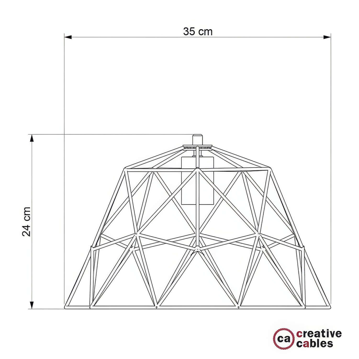 Gabbia XL paralume Dome in metallo con portalampada E27 - Rame