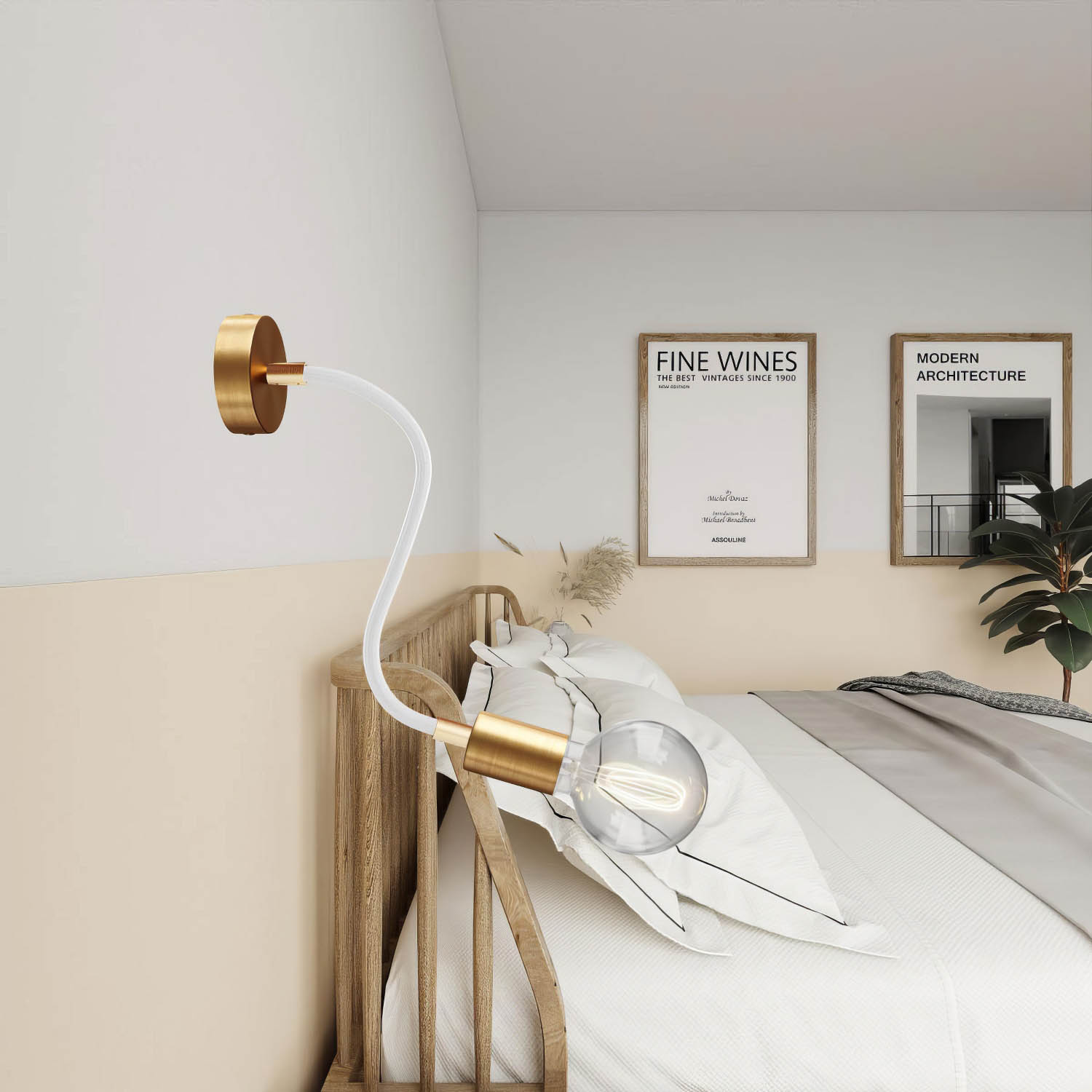 Kit Creative Flex tubo flessibile di estensione rivestito in tessuto RM02 Argento con terminali metallici Bronzo satinato 30 cm