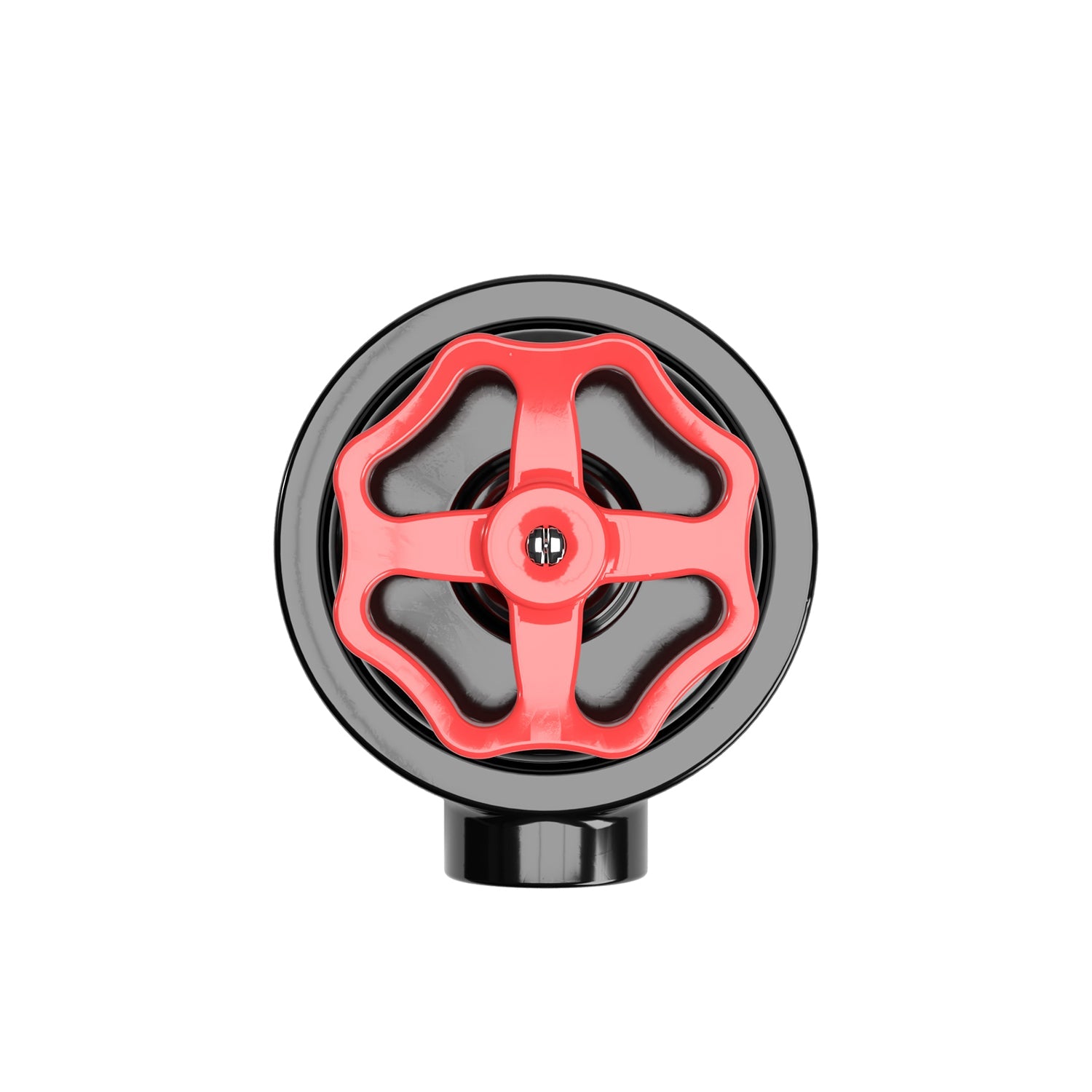 Kit interruttore/deviatore con manopola e base per Creative-Tubes in porcellana nera Rosso 1