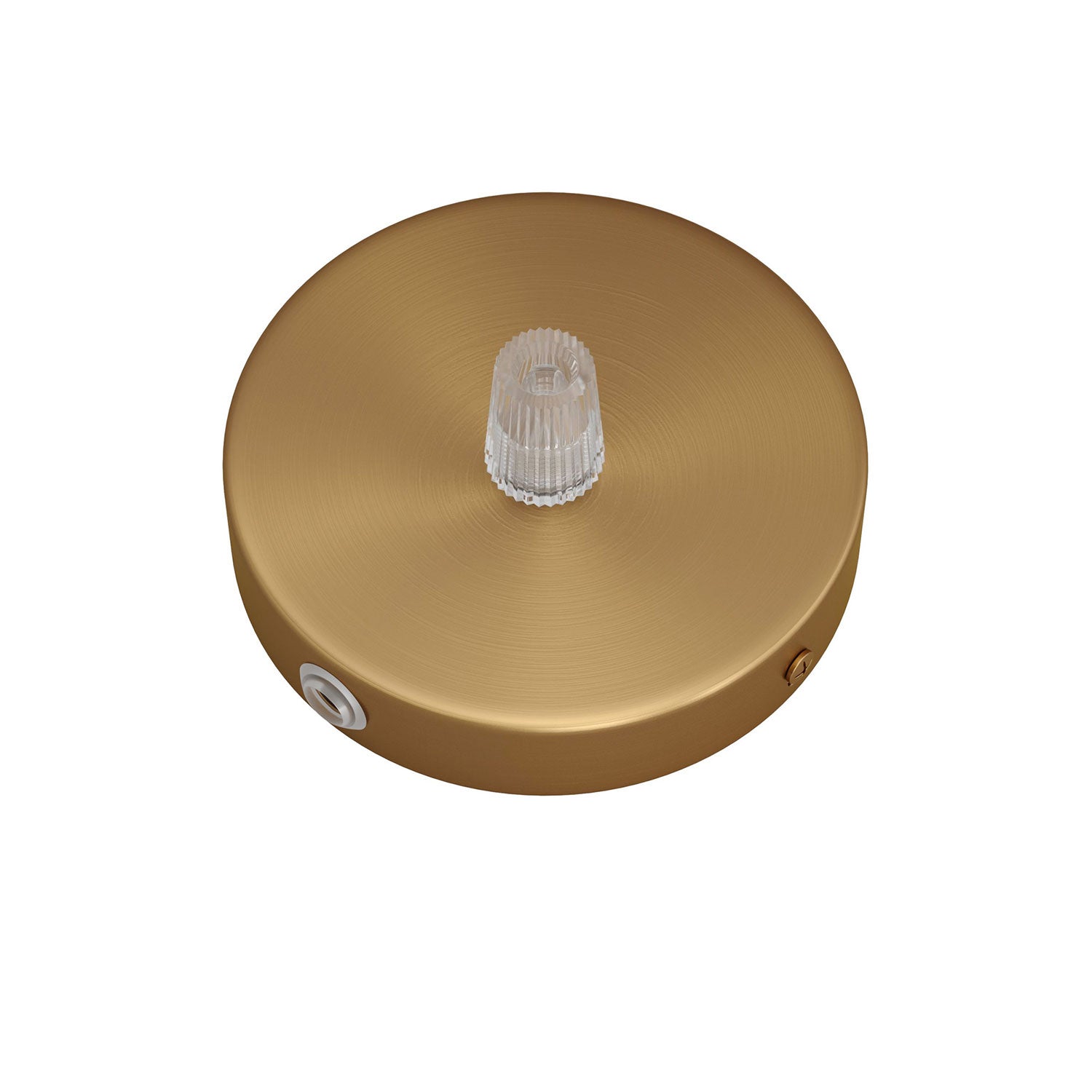 Kit Mini rosone cilindrico in metallo a 1 foro centrale e 2 laterali - Bronzo satinato Conico