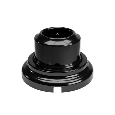 French-type wall socket kit with porcelain base - Black