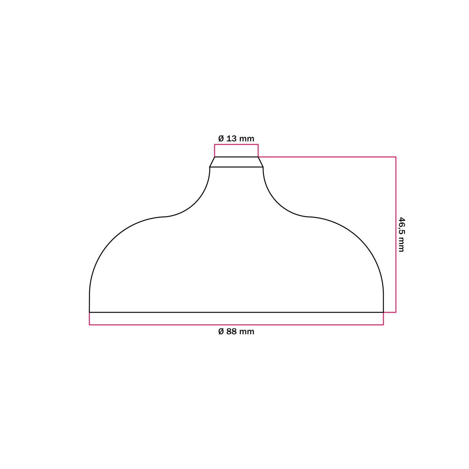 Kit rosone in silicone con foro centrale e predisposizione per foro laterale - Arancione
