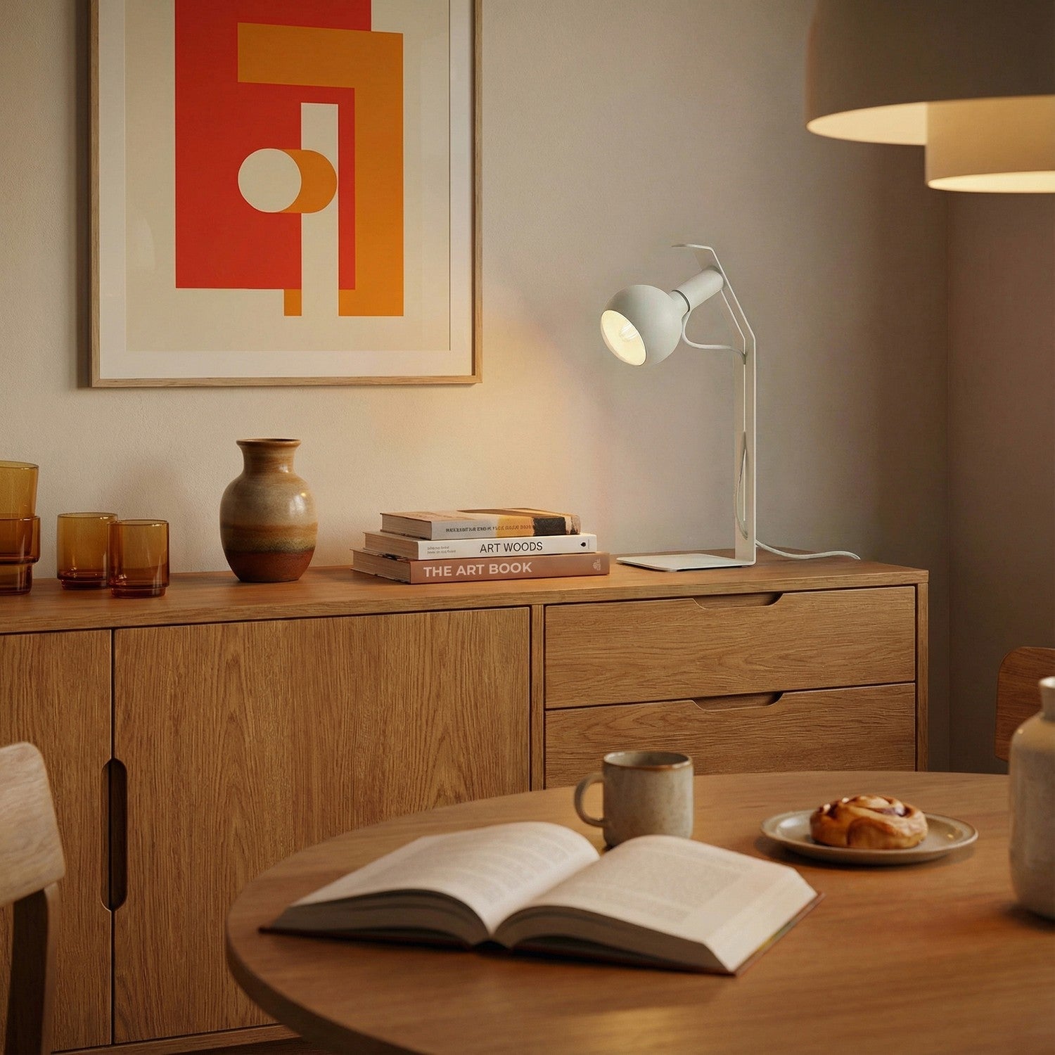 Koso Lucia - Lampada da tavolo con spina UK - Bianco