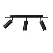 Lampada a 3 faretti con paralume Tub-E14 e Rose-One XXL rettangolare - Nero