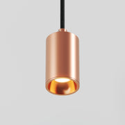 Lampada a sospensione con faretto GU10 Bispot per sistema a binario - Rame satinato - Creative Cables