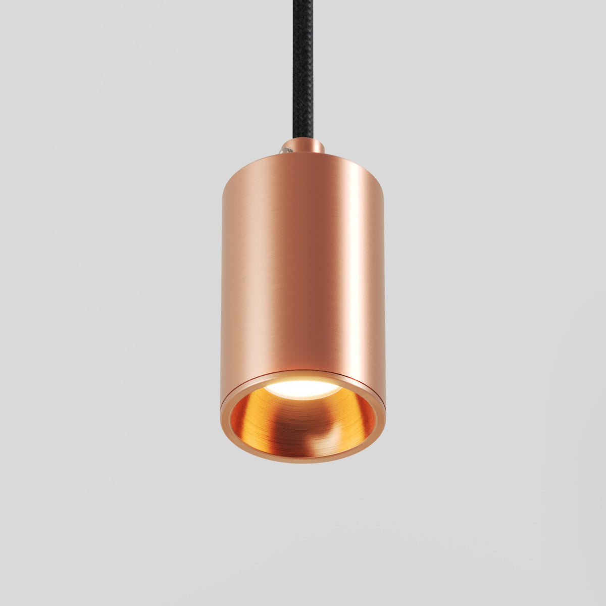 Lampada a sospensione con faretto GU10 Bispot - Rame satinato - Creative Cables