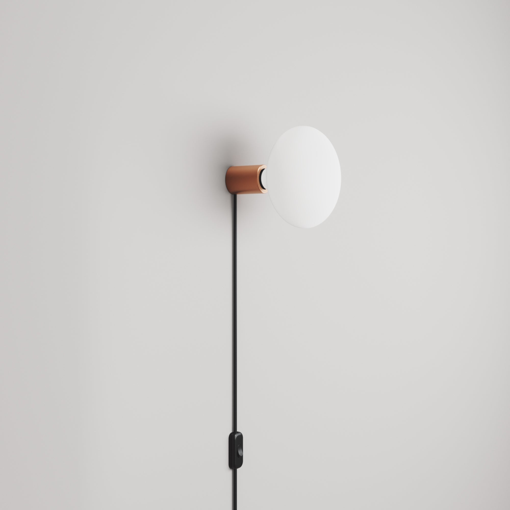 Lampada con spina UK con finitura metallica e lampadina LED Ellipse effetto porcellana - Rame satinato