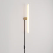 Lampada con spina UK con finitura metallica e lampadina LED lineare S14d - Bronzo satinato