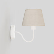 Lampada da parete Fermaluce con estensione a S e paralume impero - Juta Chiara
