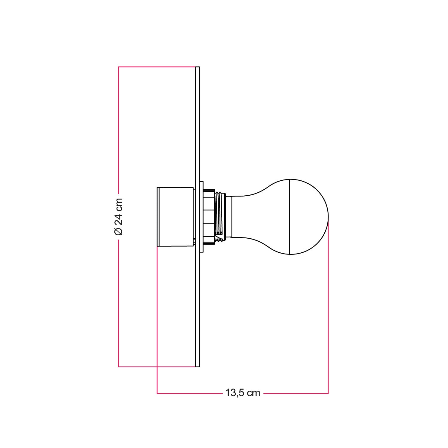 Lampada da parete o soffitto con paralume a disegni geometrici 'Kaleidoscope' Geometria 1 - Waterproof IP44