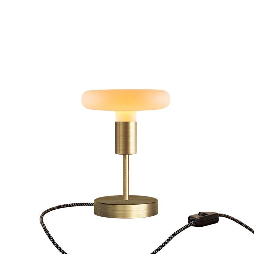 Lampada da tavolo Alzaluce Dash in metallo e spina UK - Bronzo satinato Interruttore
