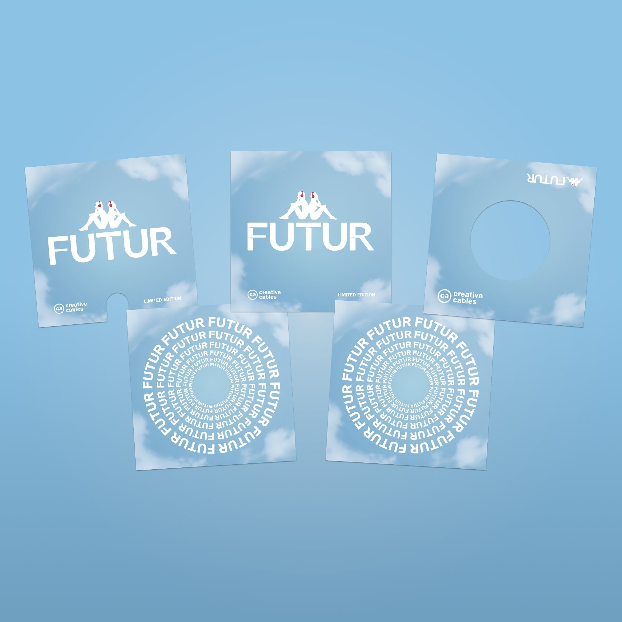 Lampada da tavolo Cubetto "Futur" con spina inglese e lampadina Ghost - Futur Festival