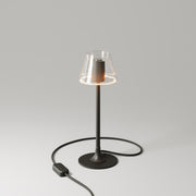 Lampada da tavolo MAG-Y G07 con base metallica tonda - Nero