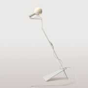 Lampada da terra inclinabile con lampadina LED G125 verniciata e spina UK - Mario Talia - Bianco
