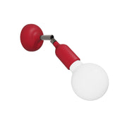 Lampada Fermaluce in silicone con snodo - Rosso