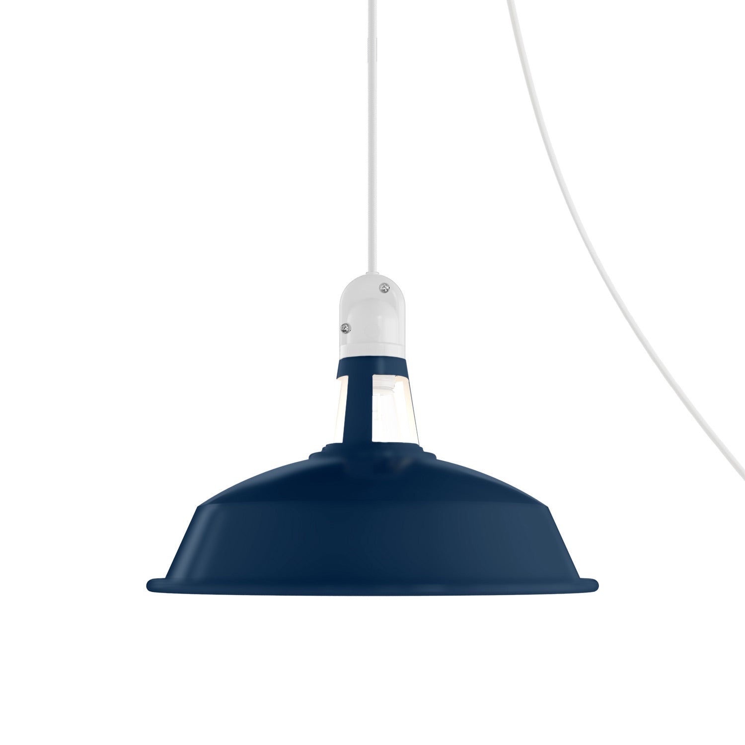 Lampada portatile da esterno Snake con paralume Harbour, 5 m cavo tessile, portalampada IP65 waterproof - Petrolio