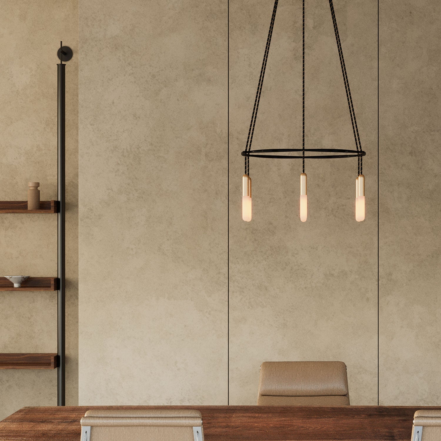 Lampadario Cage a 6 cadute P-Light - Bronzo satinato