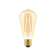 Lampadina LED Dorata Carbon Line filamento verticale Edison ST64 7W 640Lm E27 2700K Dimmerabile - C54