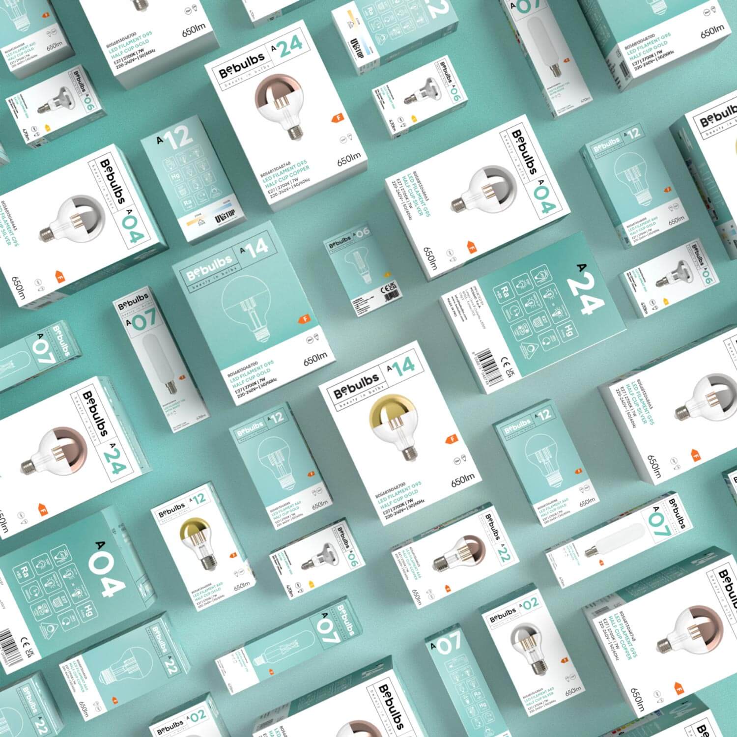 Lampadina LED Mezza Sfera Rame Globo G125 7W 650Lm E27 2700K Dimmerabile - A25