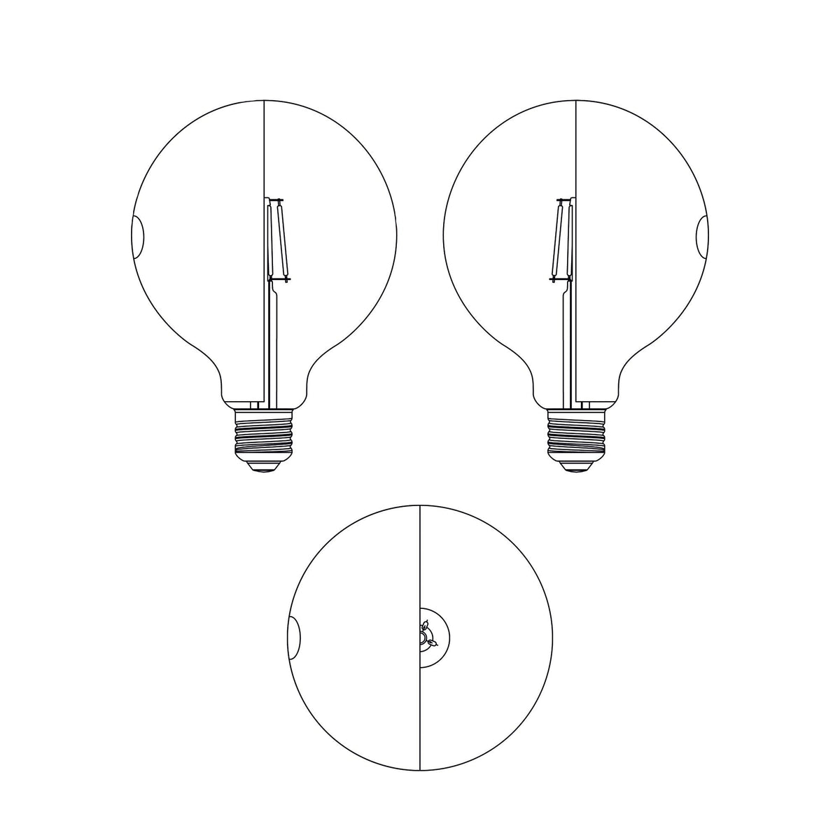 Lampadina LED Talia G125 4,8W 806Lm E27 2700K Dimmerabile - Rosso