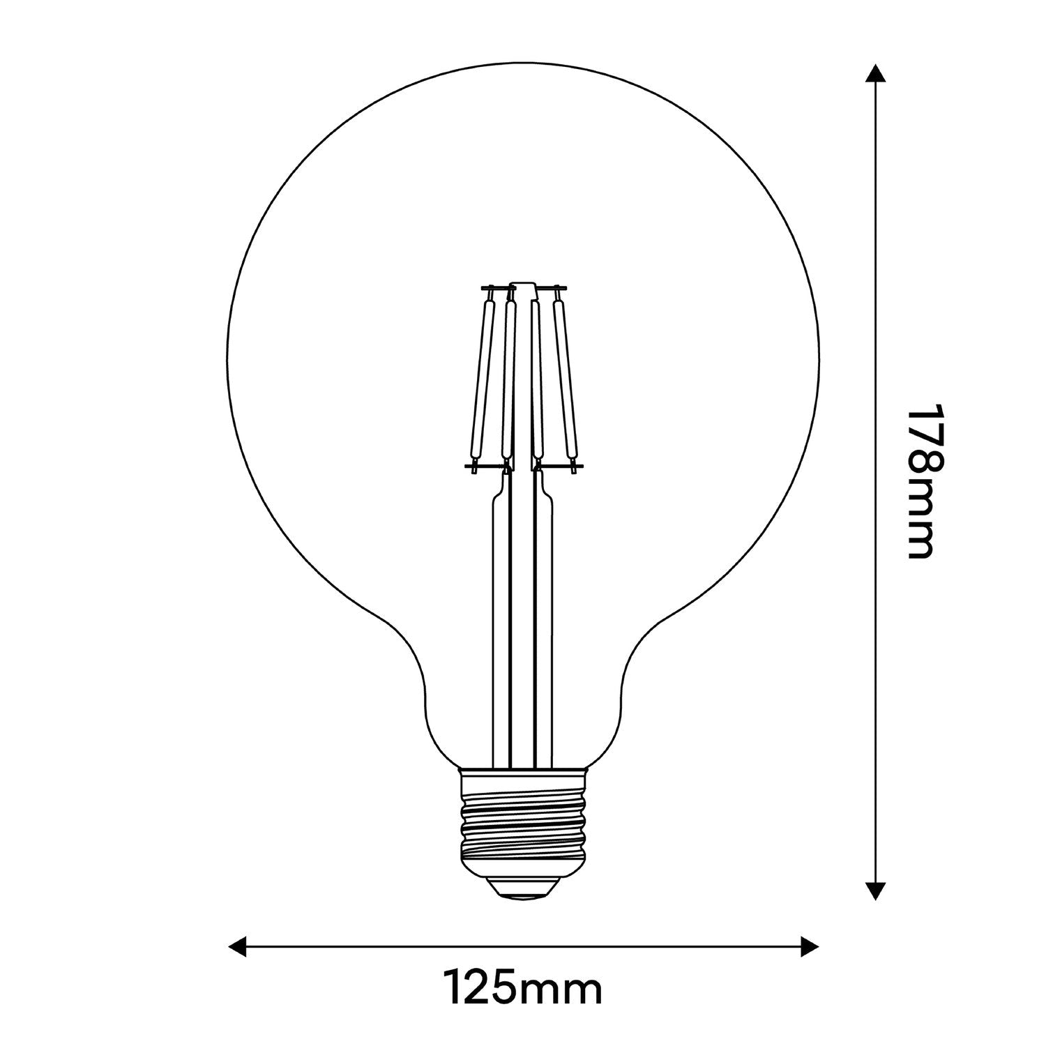 Lampadina LED Tattoo Think Poetic G125 4,5W 470Lm E27 2700K Dimmerabile
