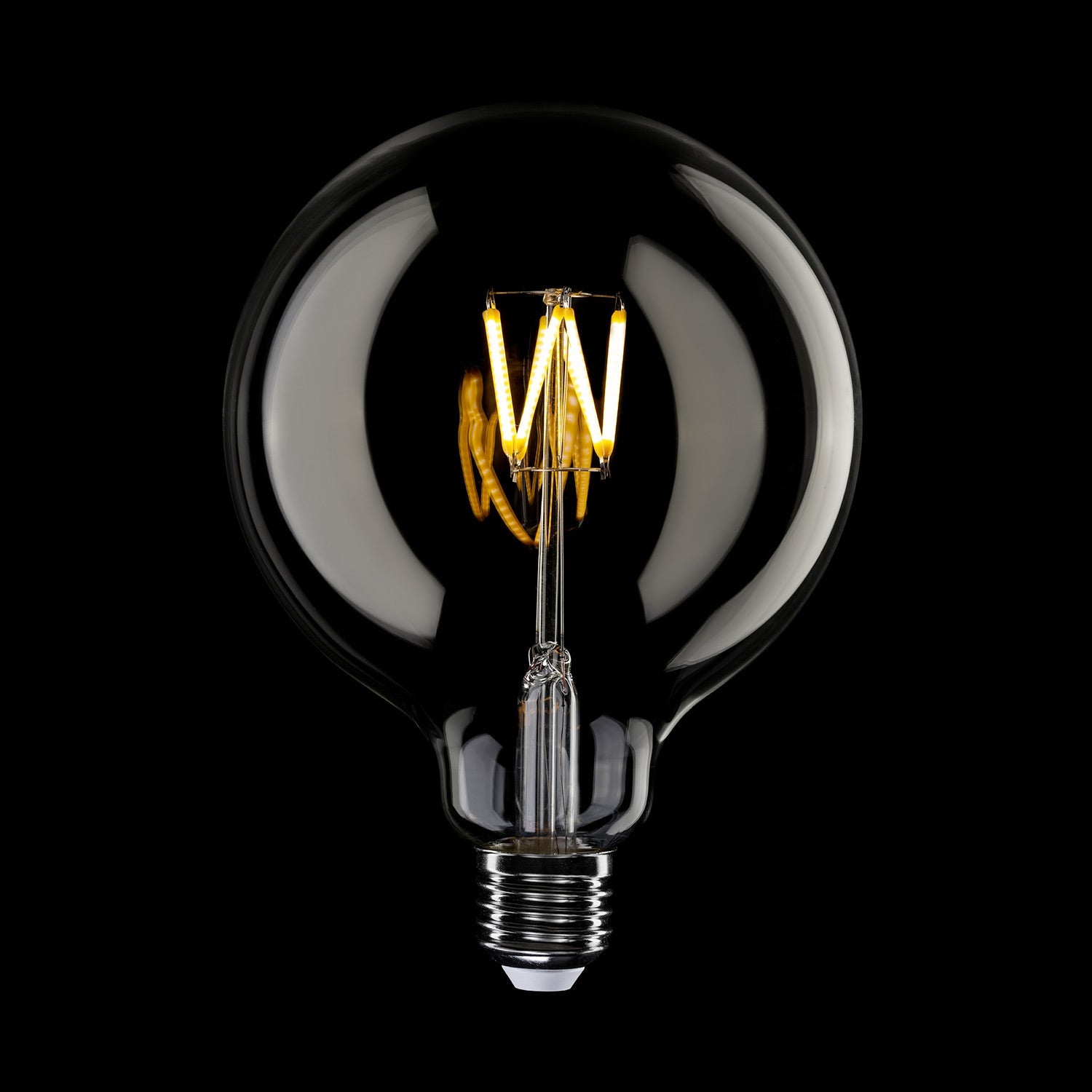 Lampadina LED trasparente B04 Linea 5V Filamento corto Globo G125 1,3W E27 Dimmerabile 2500K