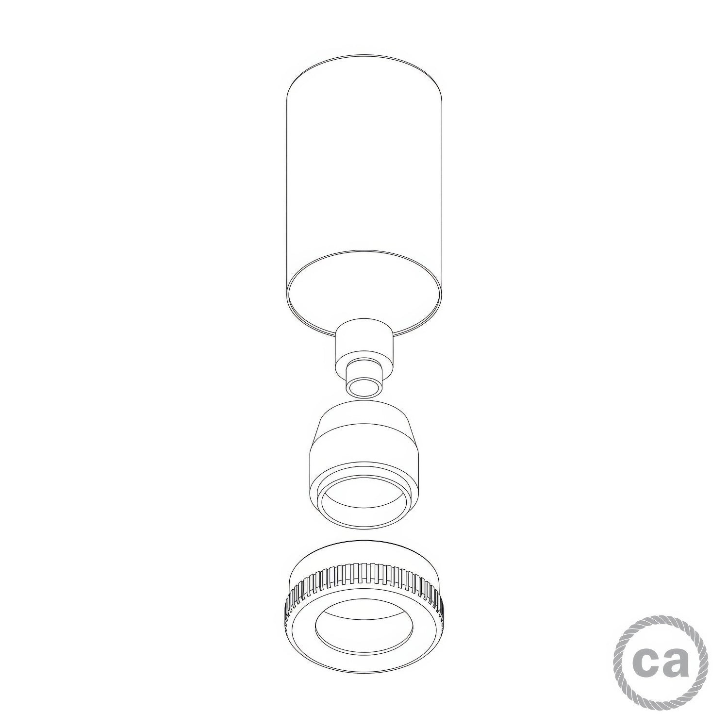 Mini faretto Spotlight LED GU1d0 - Bianco opaco