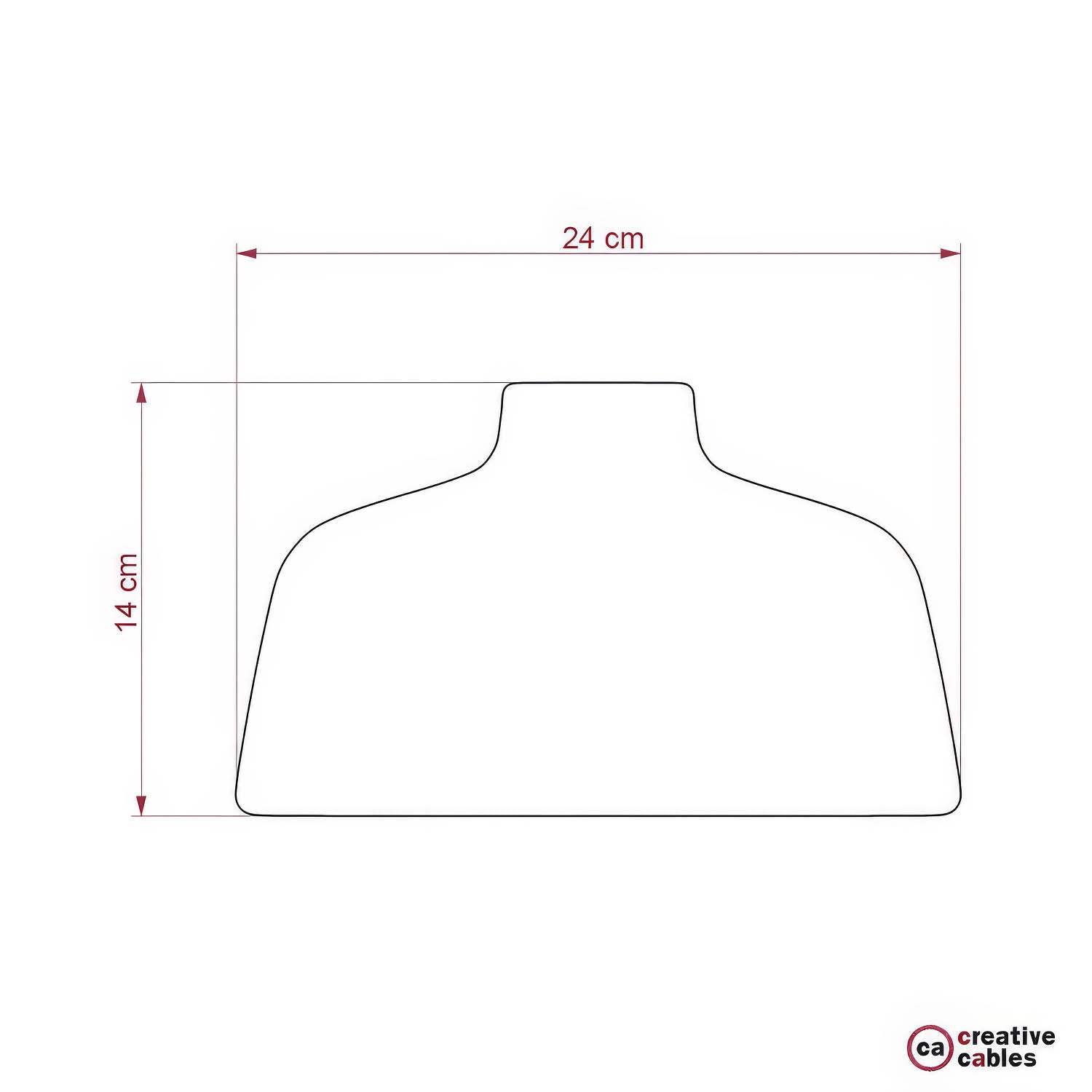 Paralume Coppa in ceramica, collezione Materia - Made in Italy - Avion striato