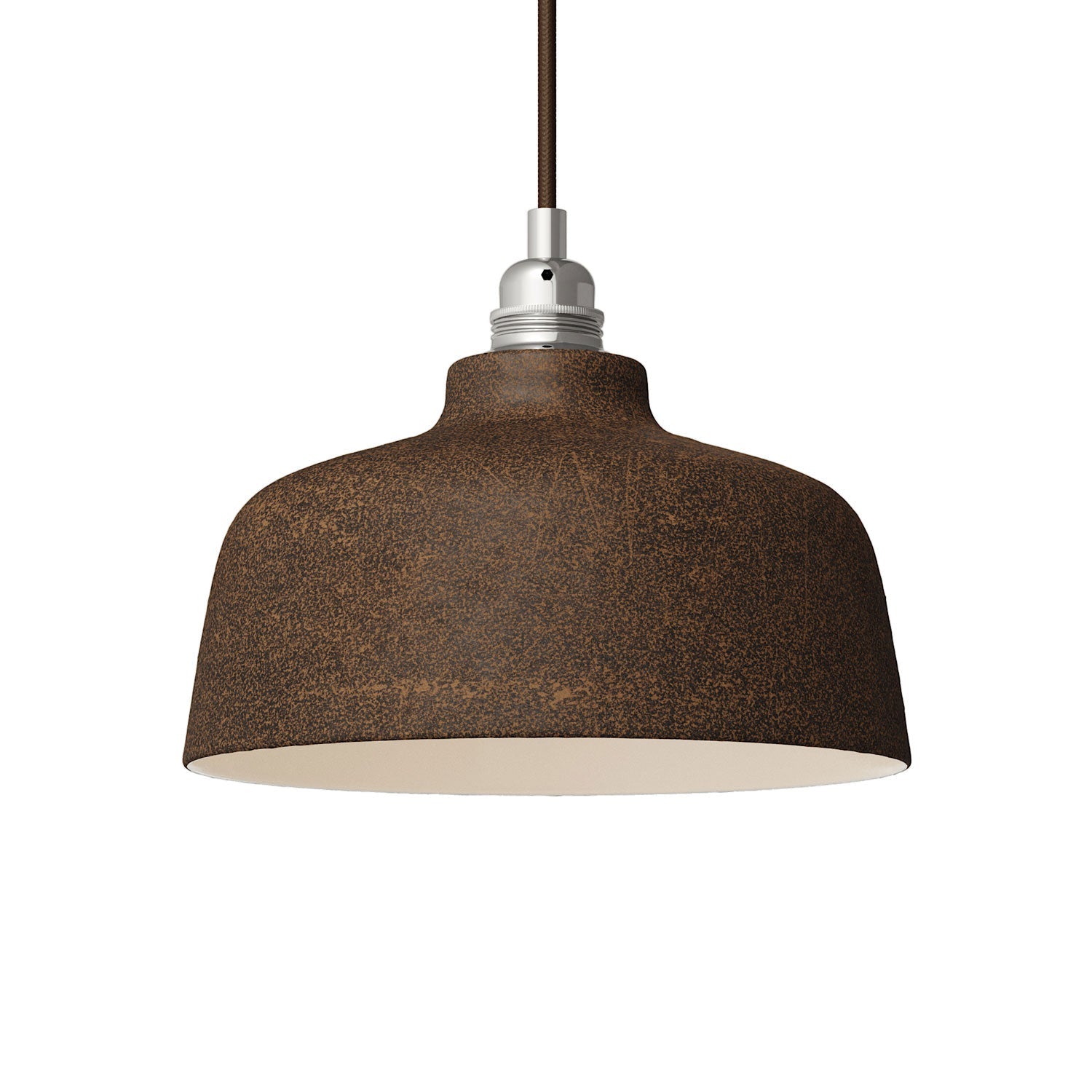 Paralume Coppa in ceramica, collezione Materia - Made in Italy - Effetto corten