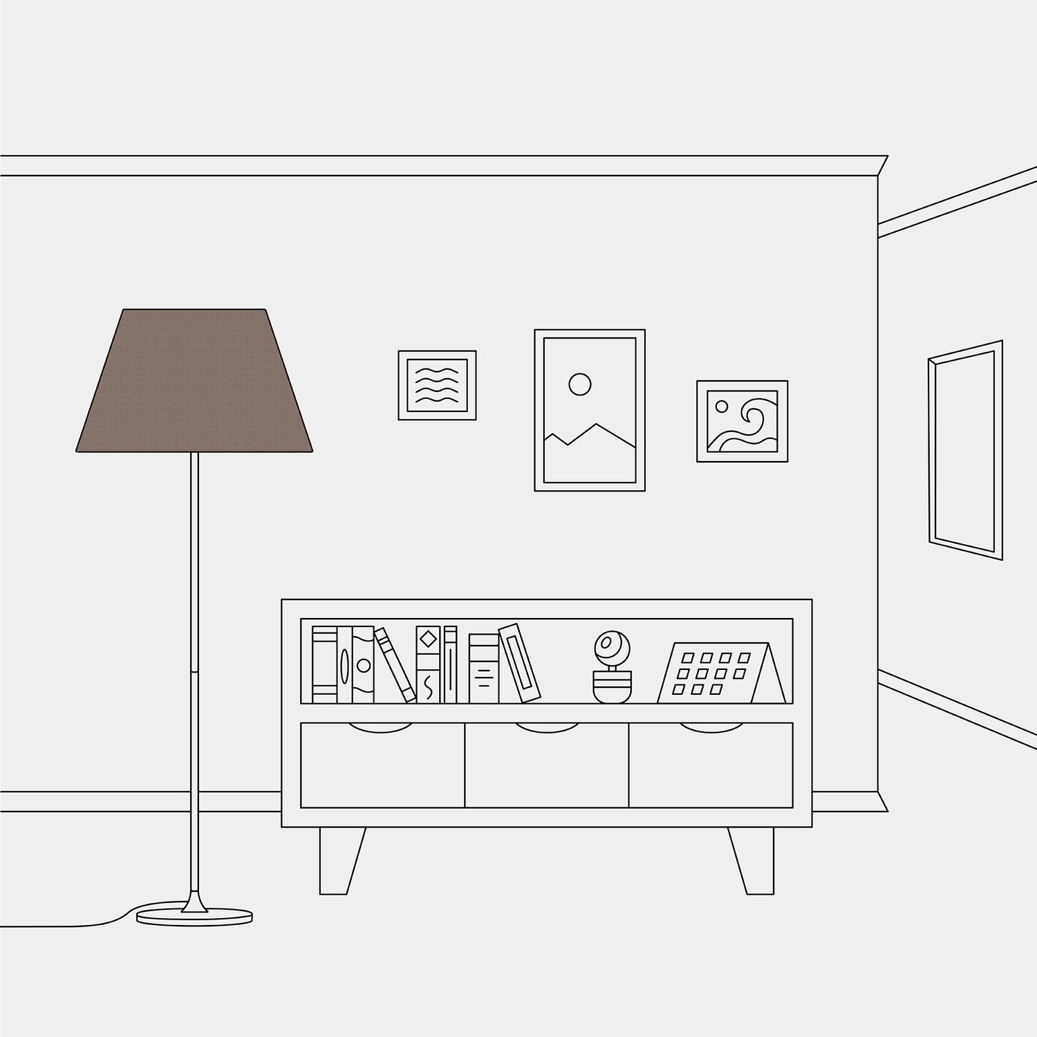 Paralume Impero L per lampada da tavolo o applique con attacco E27 - Made in Italy - Camelot Marrone