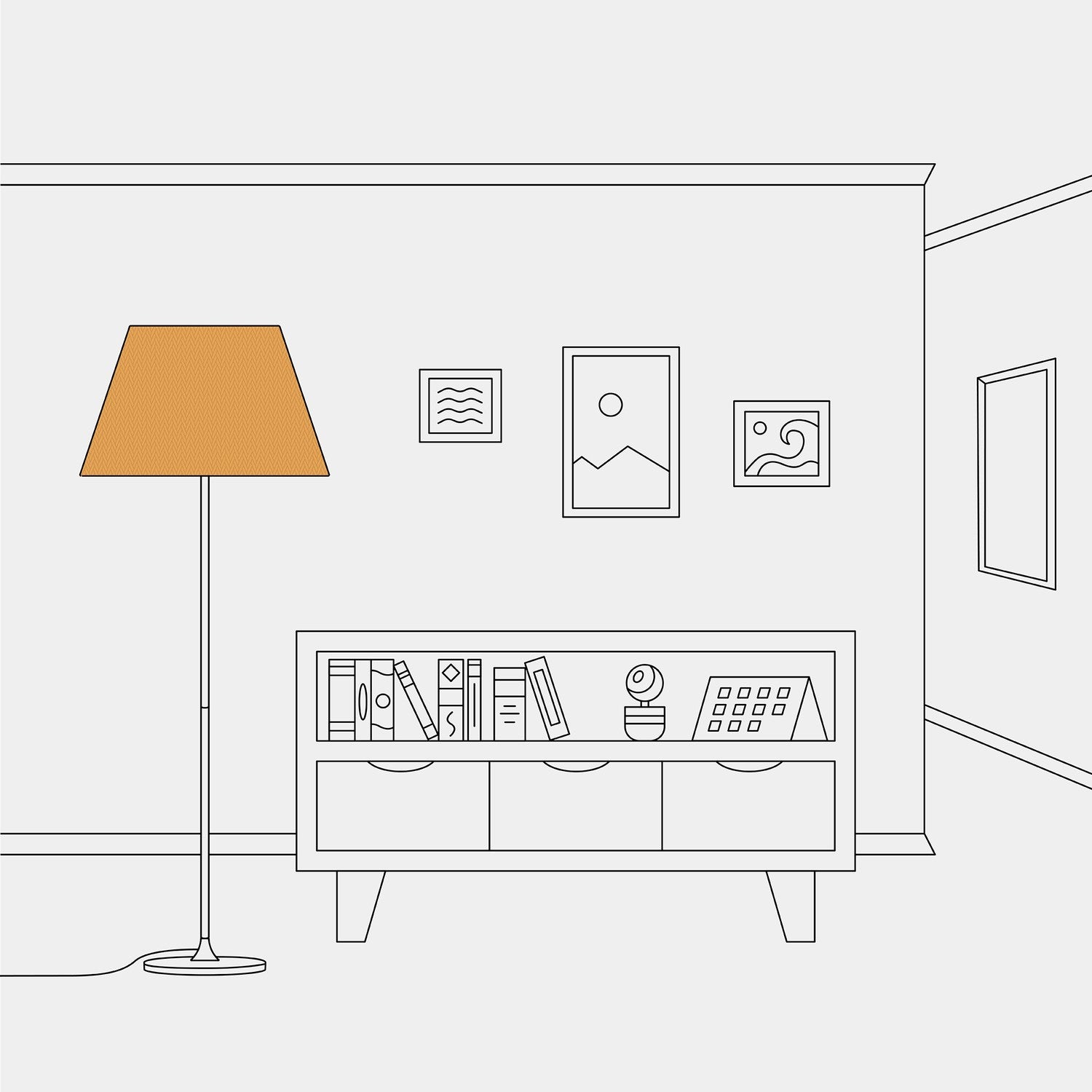 Paralume Impero L per lampada da tavolo o applique con attacco E27 - Made in Italy - Teletta Mandarino