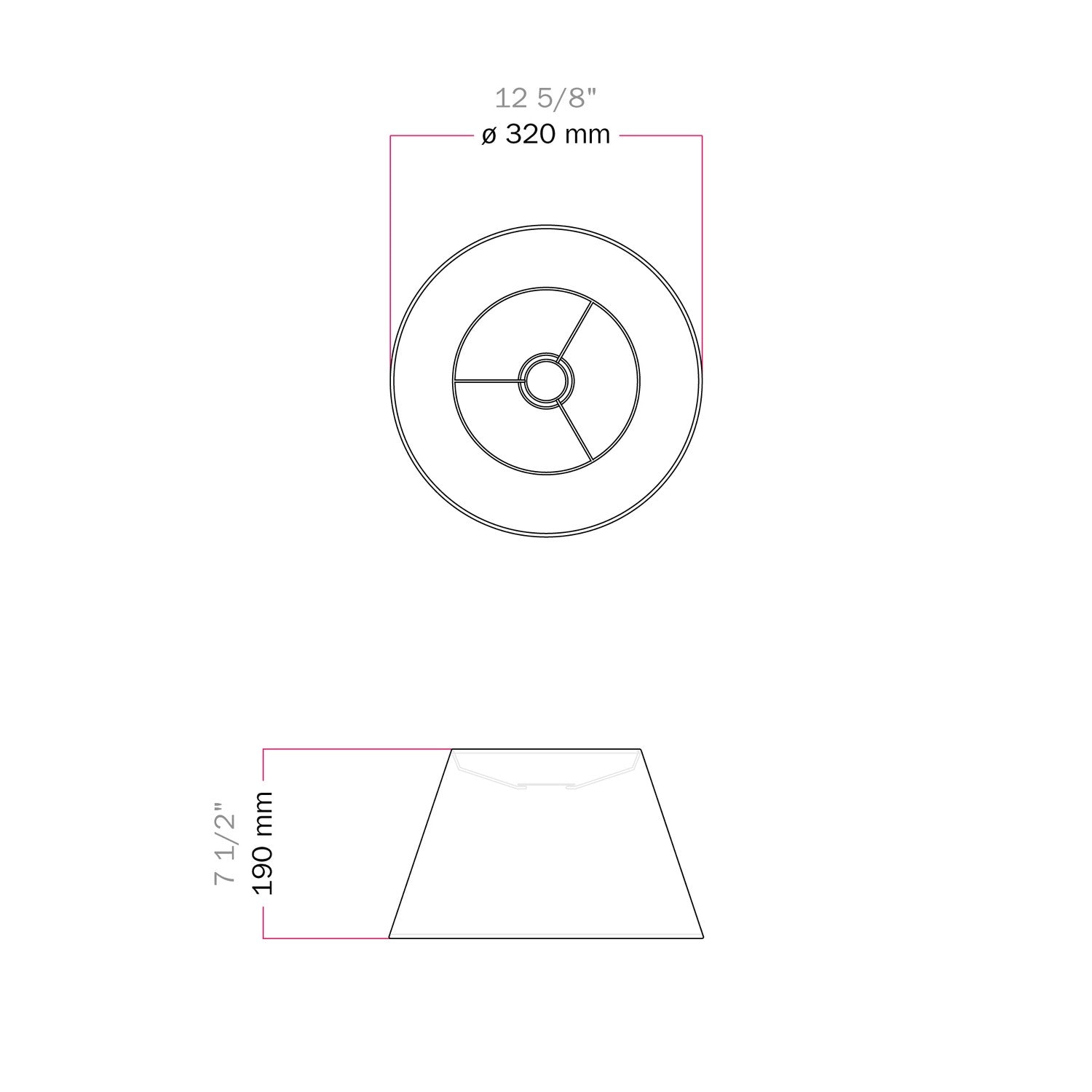 Paralume Impero M per sospensione con attacco E27 - Made in Italy - Juta Naturale