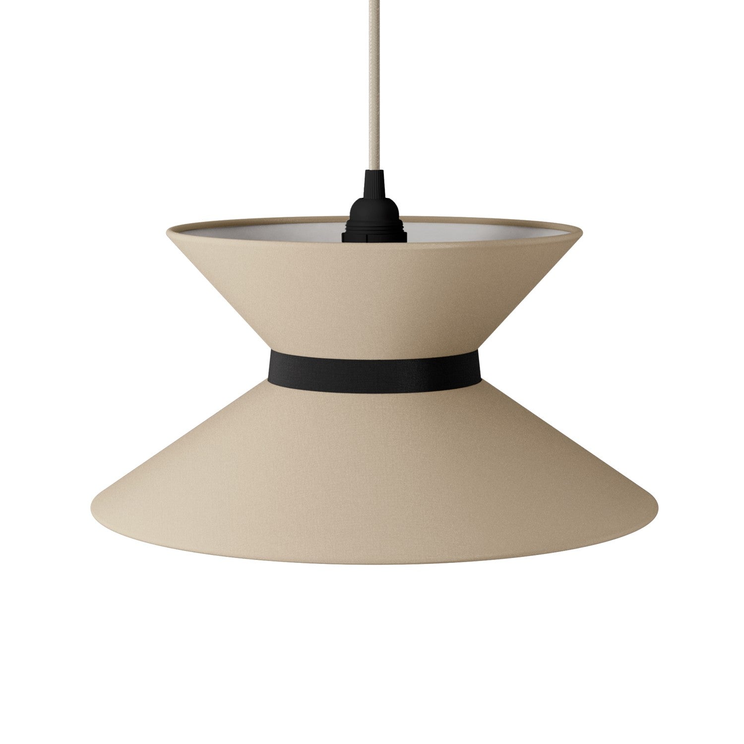 Paralume in tessuto Clessidra Arenal tortora - Made in Italy Teletta antracite