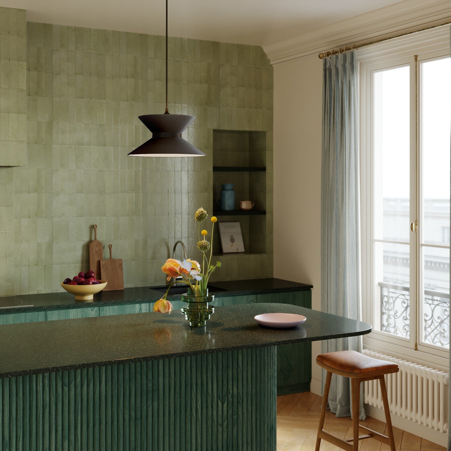 Paralume in tessuto Clessidra Teletta antracite - Made in Italy Teletta antracite