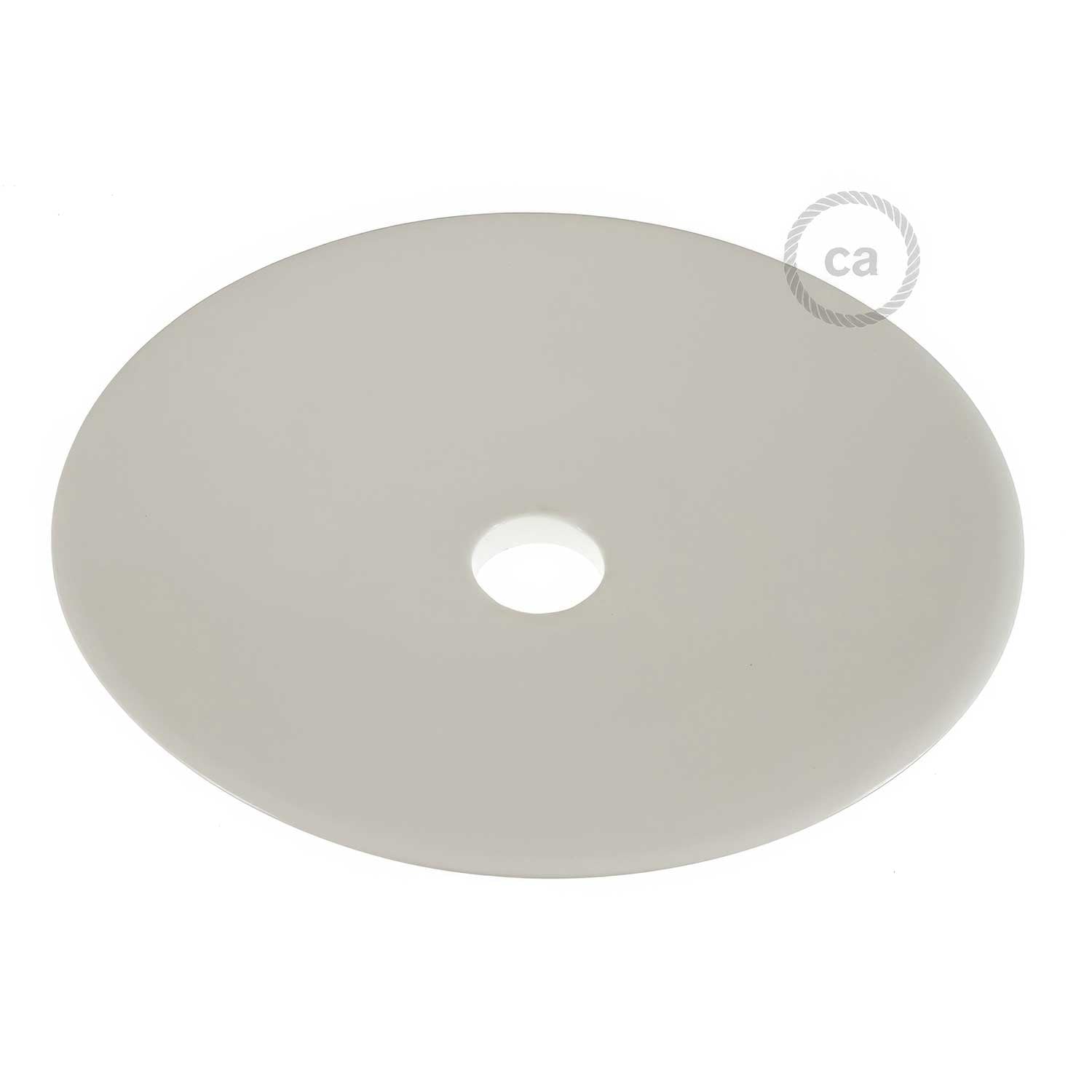 Paralume Piatto in ceramica per sospensione - Made in Italy - Bianco lucido