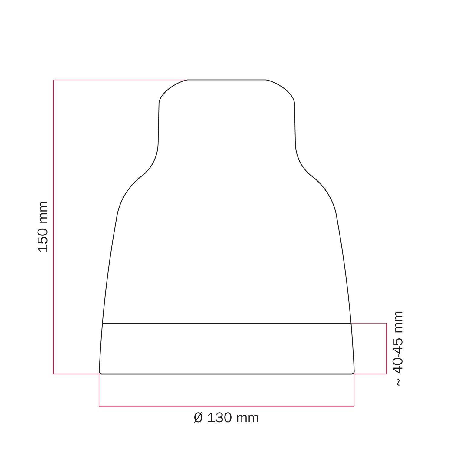 Paralume Vaso bicolore in ceramica Bianco e Marrone, collezione Materia - Made in Italy
