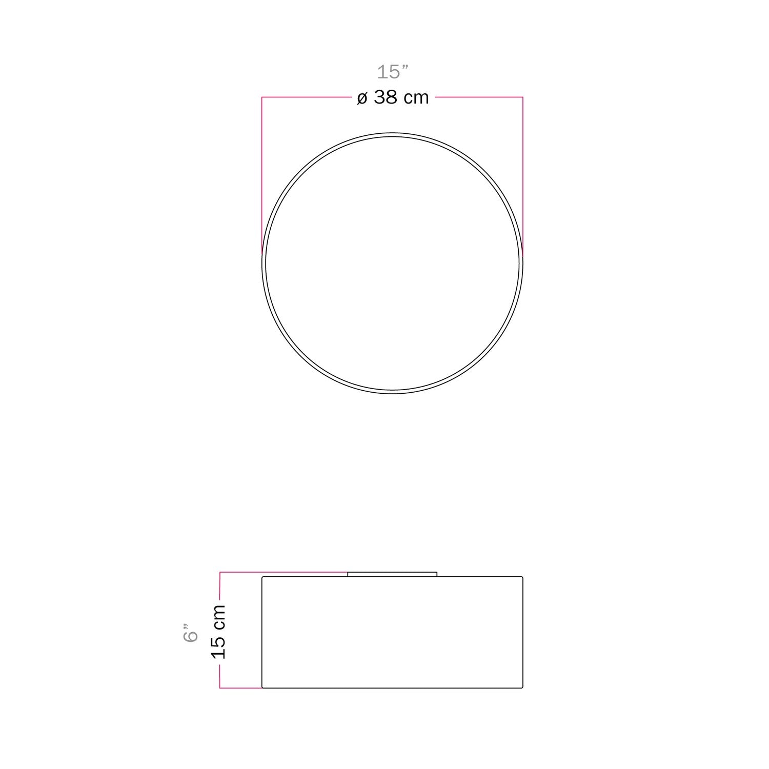 Plafoniera in tessuto Small - Made in Italy - Lana Marrone