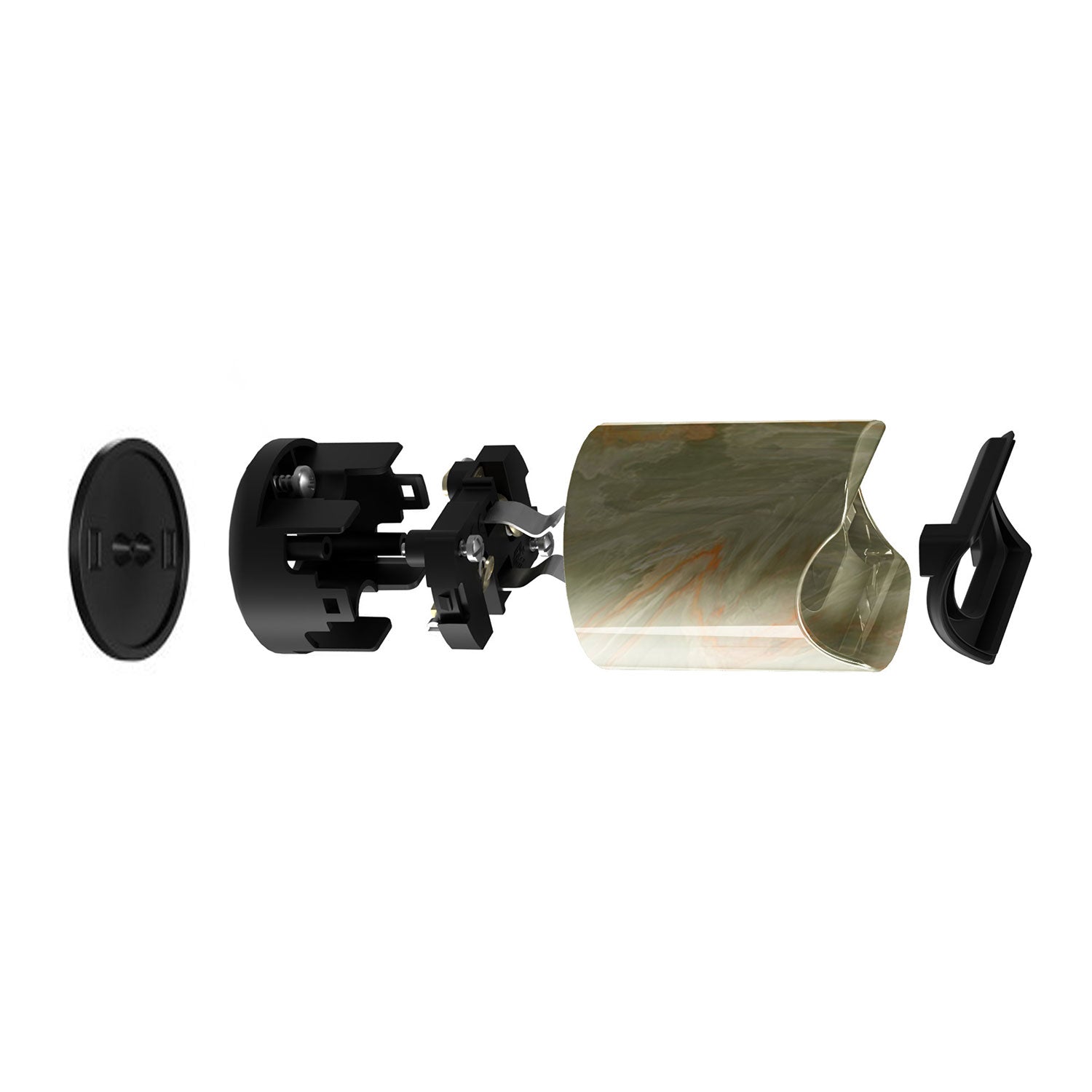 Portalampada esse14 da parete o soffitto con attacco S14d - Waterproof IP44 - Effetto Green marble