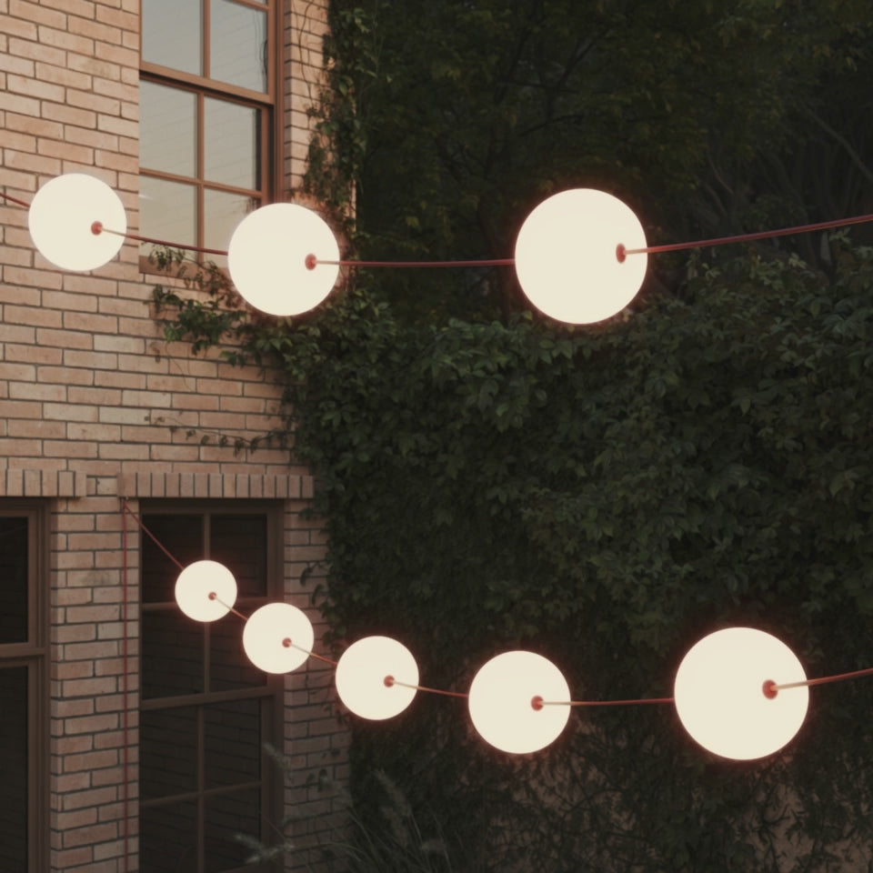 Load video: Outdoor 12-Light String Light IP67 Gray with UK Plug - Marina12 Cherry