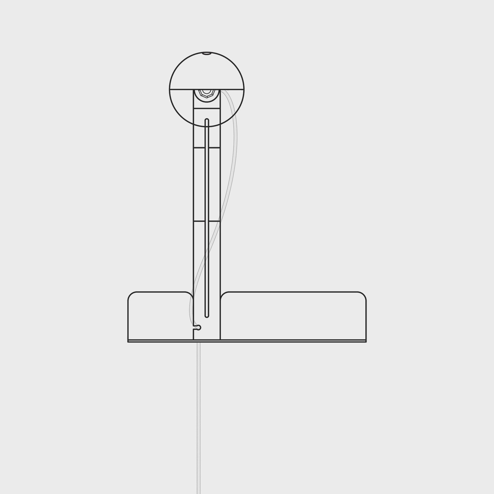 Load video: Wall lamp with shelf, painted G125 LED Light bulb and UK Plug - Murio Talia - Red