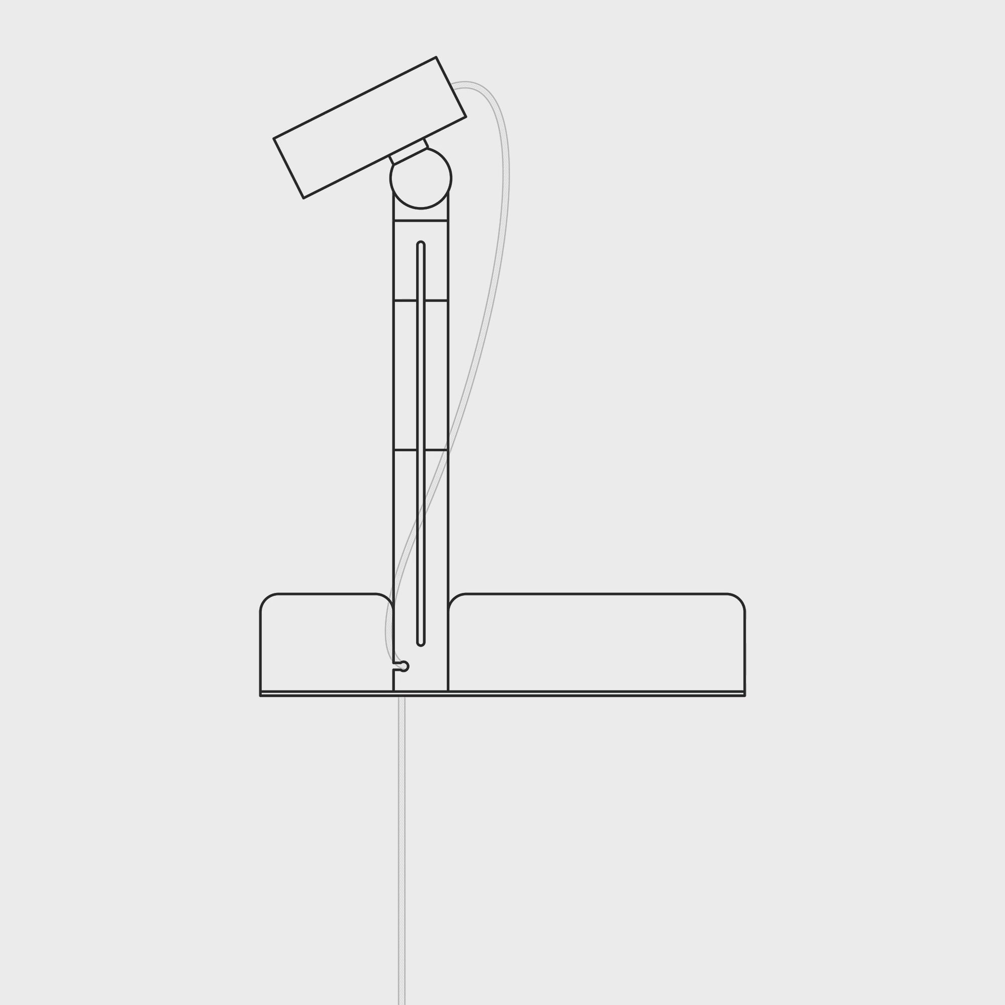 Load video: Wall lamp with shelf, adjustable magnetic spotlight, and UK plug - Murio Tubo - Green