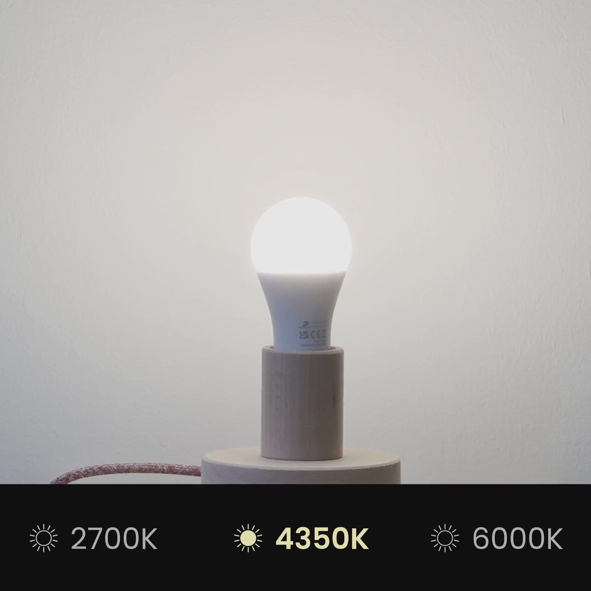 Load video: Impero L Lampshade for table lamp or wall light with E27 socket - Made in Italy - Sand Wool