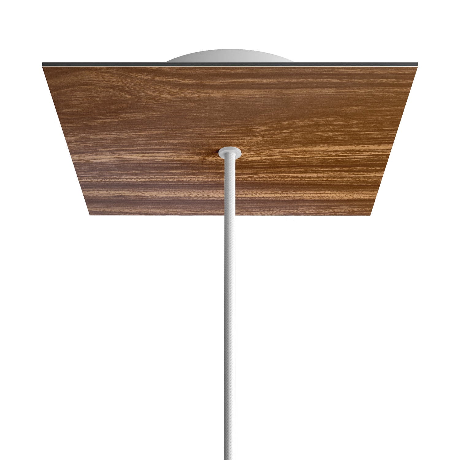 Rosone Rose-One quadrato, 200 mm con 1 foro e 4 fori laterali - Legno Bianco