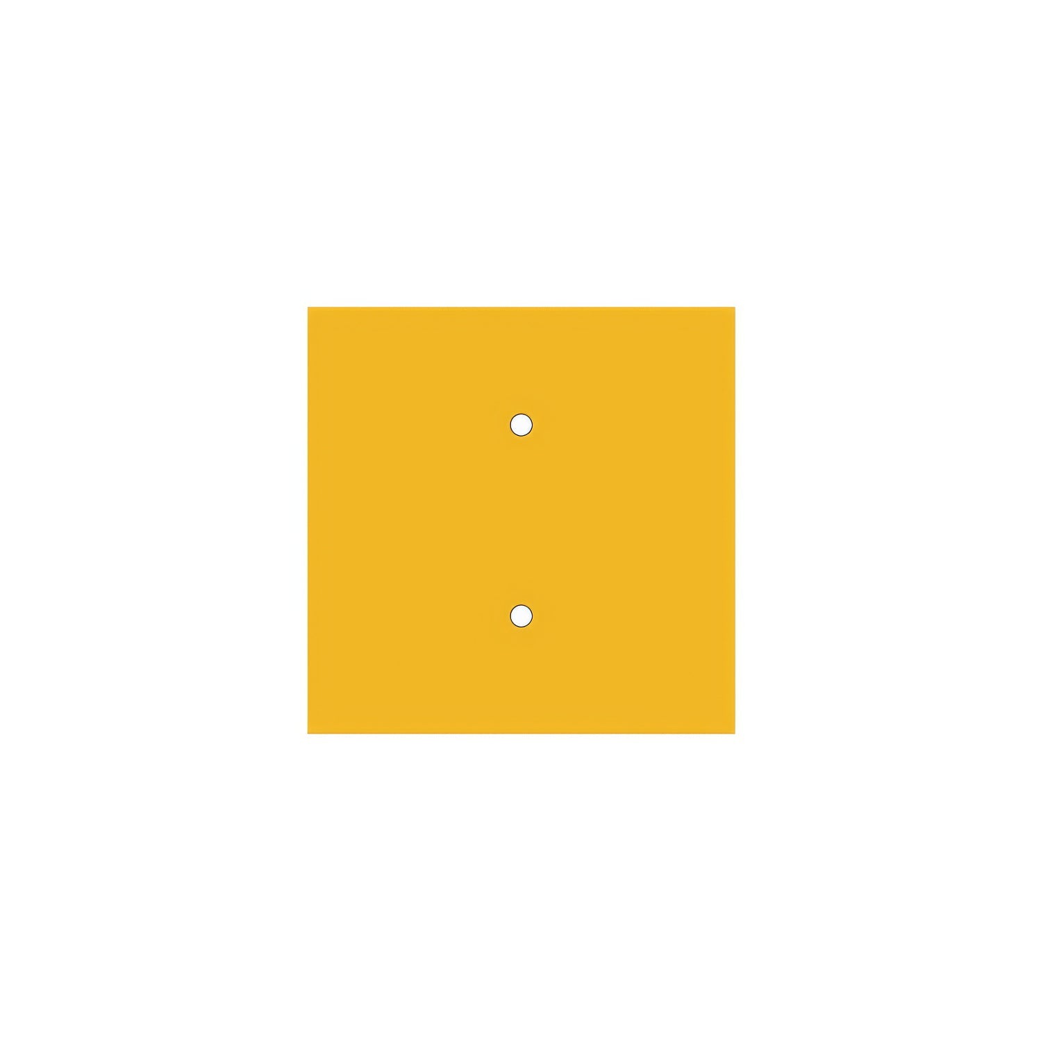 Rosone Rose-One quadrato, 200 mm con 2 fori e 4 fori laterali - Mostarda Bianco