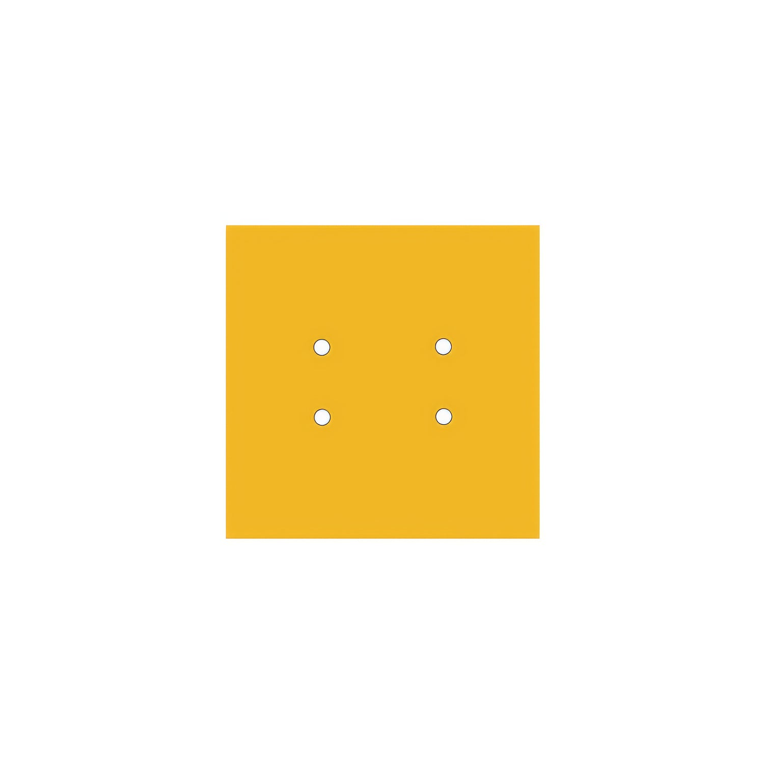 Rosone Rose-One quadrato, 200 mm con 4 fori e 4 fori laterali - Mostarda Bianco